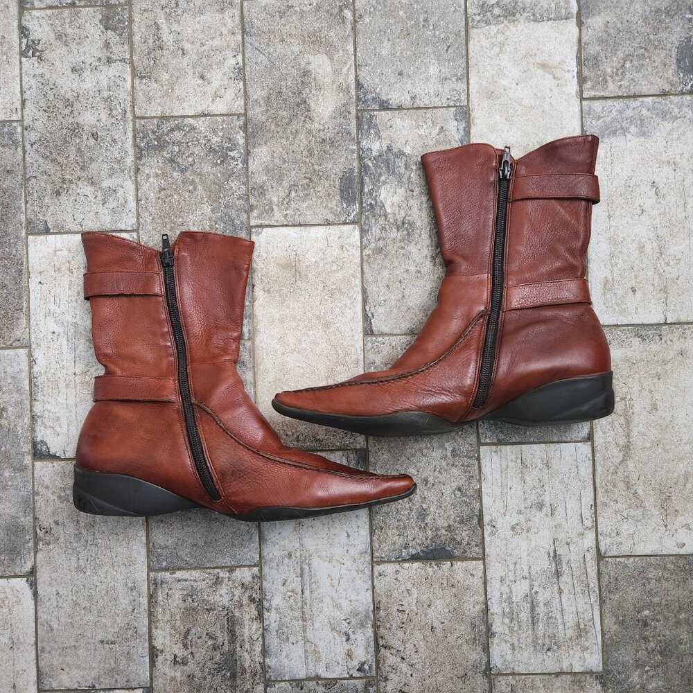 Kenneth Cole Leather Brown Boots, Size 8.5 - Picture 3 of 7